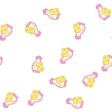 Pot grinding vector seamless pattern color Stock Illustration