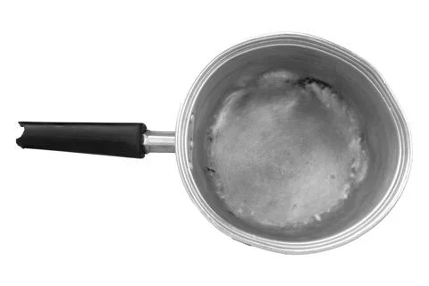 Pot with handle isolated on white background Stock Photos