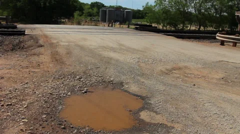 Pot Holes on County Road 스톡 동영상 38604641