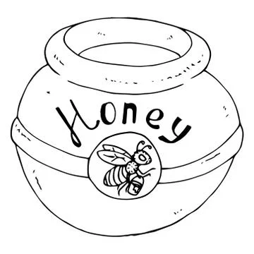 Pot of honey. Stock-Illustration