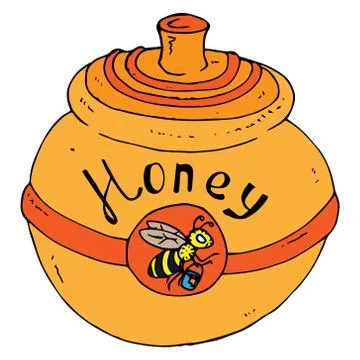 Pot of honey. Stock Illustration