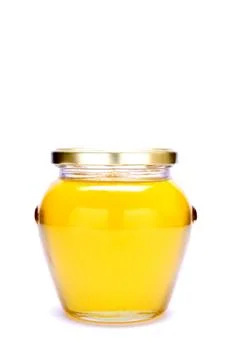 Pot of  honey Stock Photos