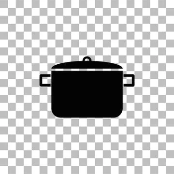 Pot icon flat Stock Illustration