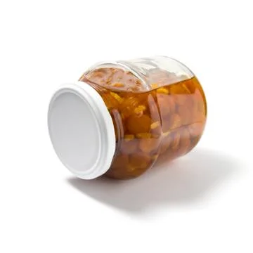 Pot with  jam Stock Photos