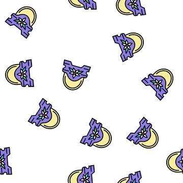 Pot kindergarten vector seamless pattern Stock Illustration