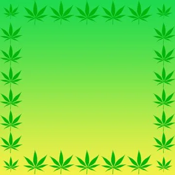 Pot Leaf Border Illustrazione stock