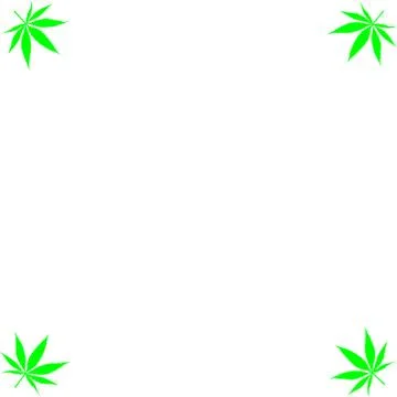 Pot Leaf Corner Border 스톡 일러스트