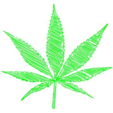 Pot Leaf Sketch Stock Illustration