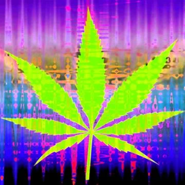 Pot Leaf Tie Dye Stock Illustration