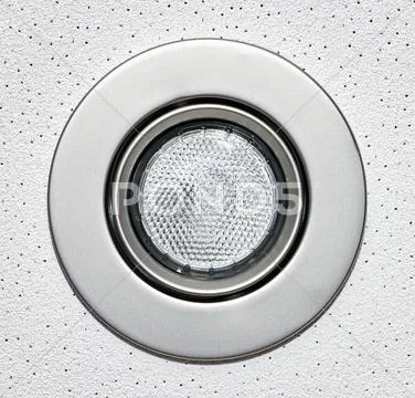 Pot light in ceiling tile Stock Photos