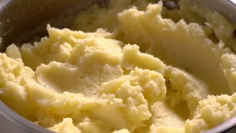 Pot of mashed potato Stock Footage 72690823
