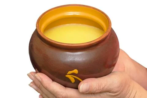 Pot of oil. Stock Photos