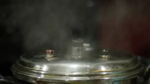 Pot, pan steam Stock Footage 68500884