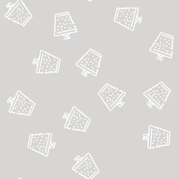 Pot peat line vector seamless pattern 스톡 일러스트