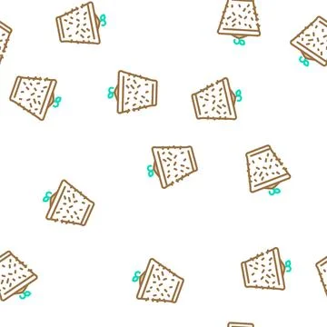 Pot peat vector seamless pattern 스톡 일러스트