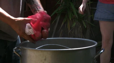 Pot potatoes Stock Footage 2650002