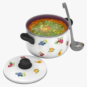 Pot of Soup 3D Model
