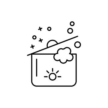 Pot stew cook tools icon. Element of barbecue party thin line icon Illustrazione stock