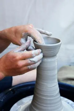 Pot throwing Stock Photos