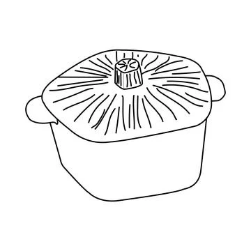 Pot use for cooking in the kitchen vector Stock Illustration