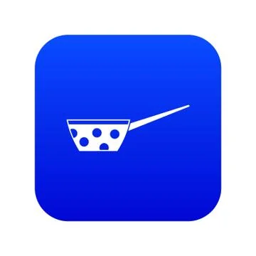 Pot with white dots and handle icon digital blue Illustration