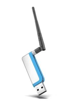 Potable USB wireless adapter Illustrazione stock