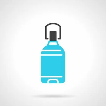 Potable water bottle blue vector icon Stock Illustration