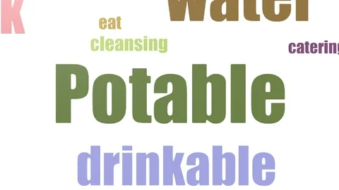 Potable Word Cloud Animated On White Background Vidéo 107233926
