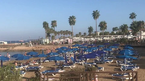 Potami Beach in Cyprus Stock Footage 119278845