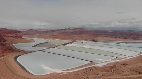 Potash Ponds Moab Utah Stock Footage 313845330