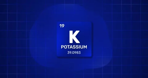 Potassium chemical element Periodic Table Stock Footage 296172958