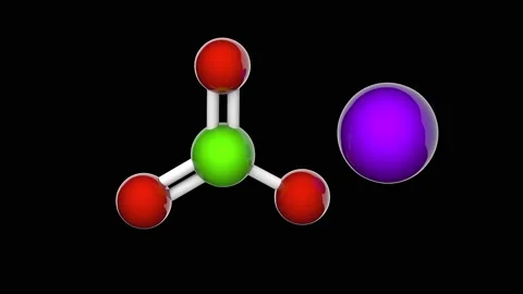 Potassium chlorate (KClO3). Seamless loop. RGB + Alpha (Transparent) channel. Stock Footage 153663181