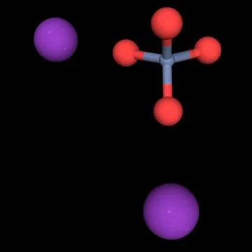 Potassium chromate molecule Stock Illustration