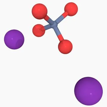 Potassium chromate molecule Stock Illustration