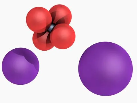 Potassium chromate molecule Stock Illustration