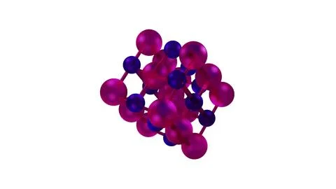 Potassium Cyanide Molecule Floating over White0 Ilustração Stock