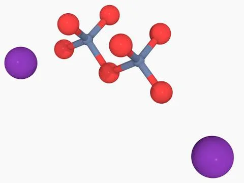 Potassium dichromate molecule Stock Illustration