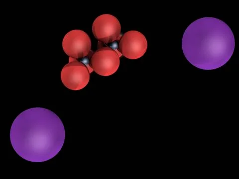 Potassium dichromate molecule Stock Illustration