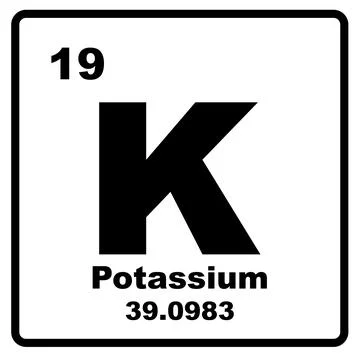 Potassium element icon Stock Illustration