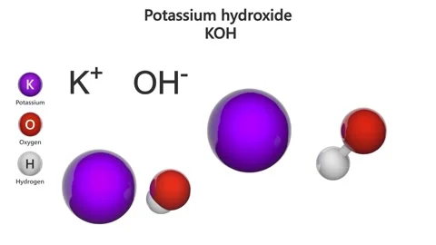 Potassium hydroxide (KOH). Seamless loop. Stock Footage 152513905