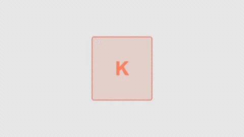 Potassium K Periodic Table Element Tile Clean No Text Animation Video Overlay Al Vídeo Stock 339371239