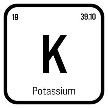 Potassium, K, periodic table element イラスト素材