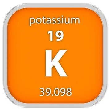 Potassium material sign Fotos Stock