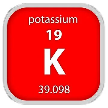 Potassium material sign 스톡 사진