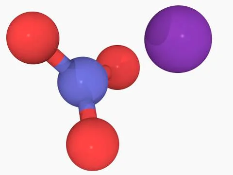 Potassium nitrate molecule Stock Illustration