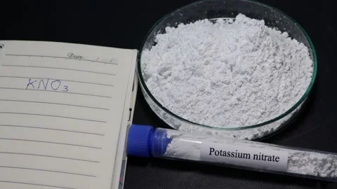 Potassium nitrate powder Stock Footage 165933492