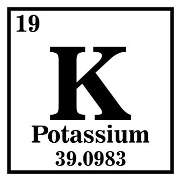 Potassium Periodic Table of the Elements Vector illustration eps 10 Stock Illustration