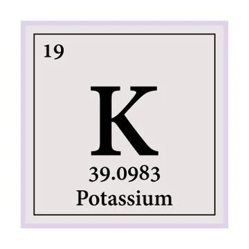Potassium Periodic Table of the Elements Vector illustration eps 10 Stock Illustration