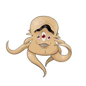 Potato alien Stock Illustration