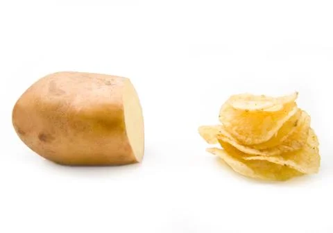 Potato and chips Stock Photos